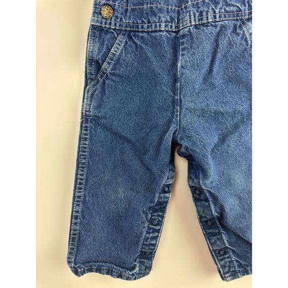 Vintage OshKosh B’gosh Baby Toddler Overalls 2T USA Union Made Blue Denim Bib - Picture 5 of 14